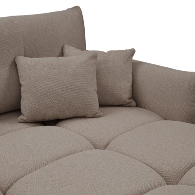 Rohová rozkládací sedací souprava CANMORE - mokka