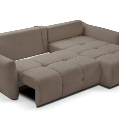 Rohová rozkládací sedací souprava CANMORE - mokka