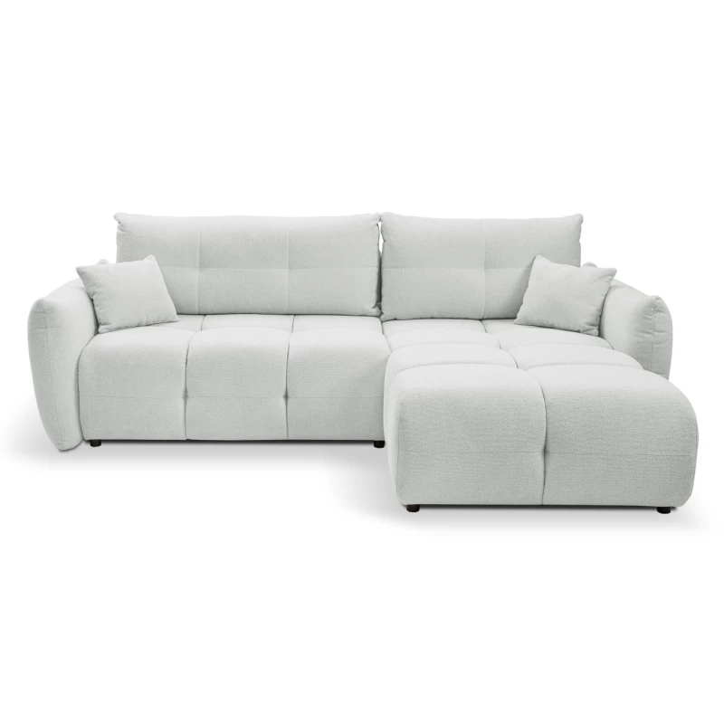 Rohová rozkládací sedací souprava CANMORE - cementová šedá