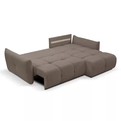 Rohová rozkládací sedací souprava CANMORE - mokka