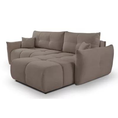 Rohová rozkládací sedací souprava CANMORE - mokka