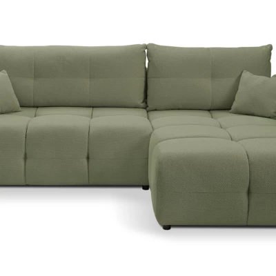 Rohová rozkládací sedací souprava CANMORE - olivová