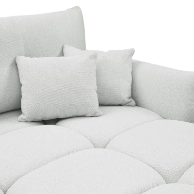 Rohová rozkládací sedací souprava CANMORE - cementová šedá