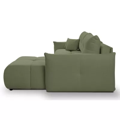 Rohová rozkládací sedací souprava CANMORE - olivová