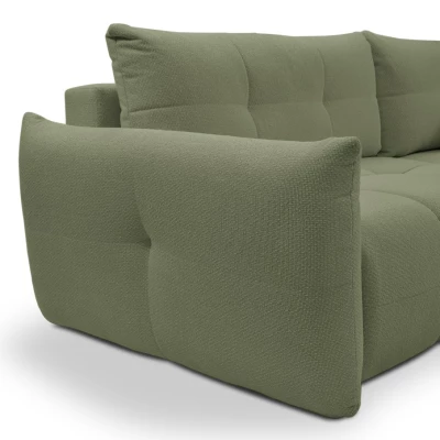 Rohová rozkládací sedací souprava CANMORE - olivová