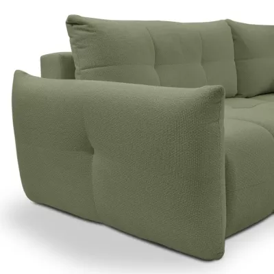 Rohová rozkládací sedací souprava CANMORE - olivová