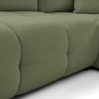 Rohová rozkládací sedací souprava CANMORE - olivová