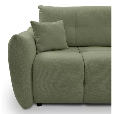 Rohová rozkládací sedací souprava CANMORE - olivová