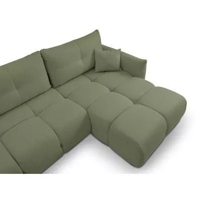 Rohová rozkládací sedací souprava CANMORE - olivová