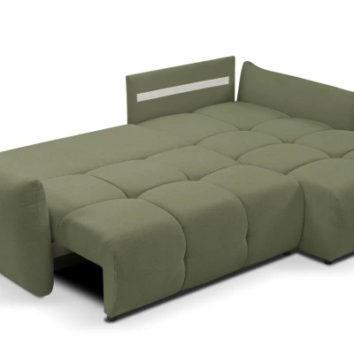 Rohová rozkládací sedací souprava CANMORE - olivová
