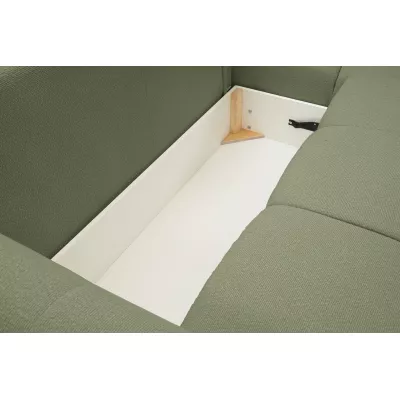 Rohová rozkládací sedací souprava CANMORE - olivová