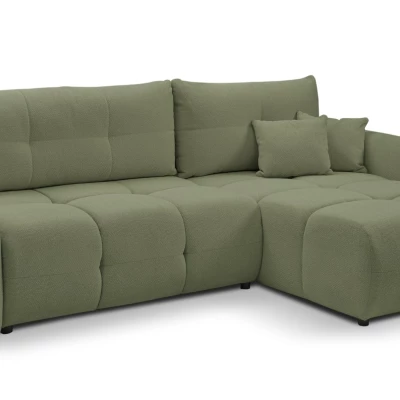 Rohová rozkládací sedací souprava CANMORE - olivová