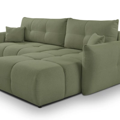 Rohová rozkládací sedací souprava CANMORE - olivová