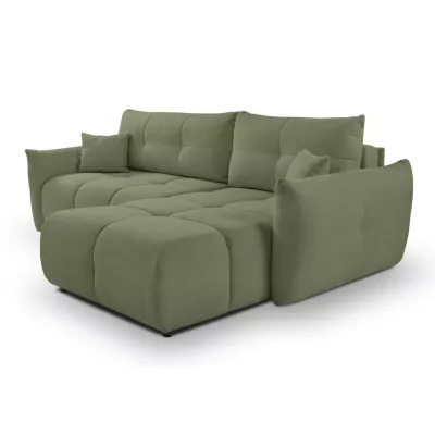 Rohová rozkládací sedací souprava CANMORE - olivová