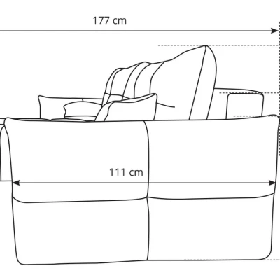 Rohová rozkládací sedací souprava CANMORE - popelavá
