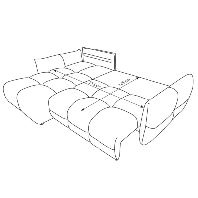 Rohová rozkládací sedací souprava CANMORE - mokka