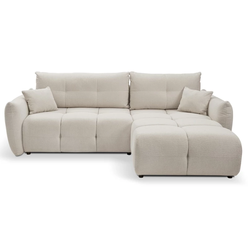 Rohová rozkládací sedací souprava CANMORE - taupe