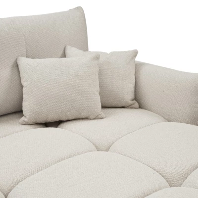 Rohová rozkládací sedací souprava CANMORE - taupe