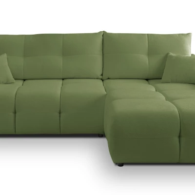 Rohová rozkládací sedací souprava CANMORE - zelená