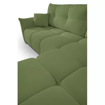 Rohová rozkládací sedací souprava CANMORE - zelená