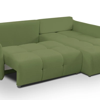 Rohová rozkládací sedací souprava CANMORE - zelená
