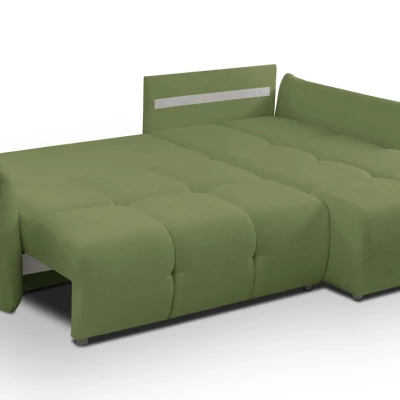 Rohová rozkládací sedací souprava CANMORE - zelená