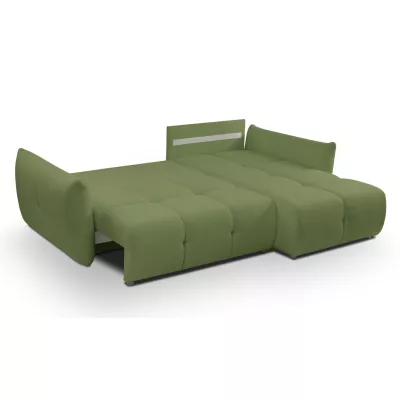 Rohová rozkládací sedací souprava CANMORE - zelená