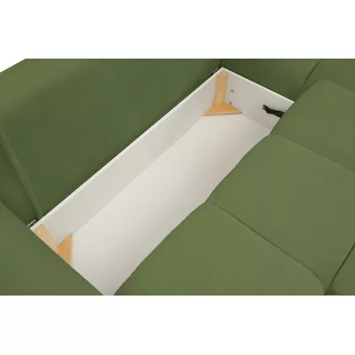 Rohová rozkládací sedací souprava CANMORE - zelená