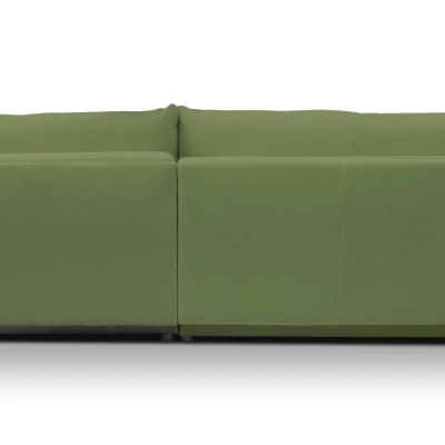 Rohová rozkládací sedací souprava CANMORE - zelená