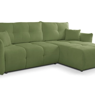 Rohová rozkládací sedací souprava CANMORE - zelená