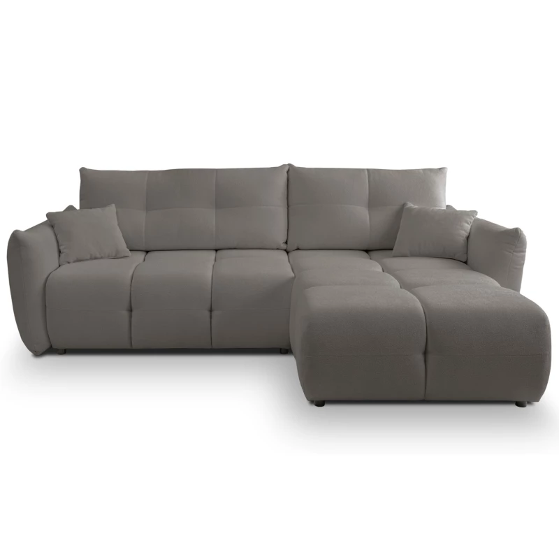 Rohová rozkládací sedací souprava CANMORE - tmavá šedá