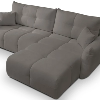 Rohová rozkládací sedací souprava CANMORE - tmavá šedá