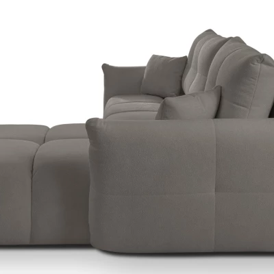 Rohová rozkládací sedací souprava CANMORE - tmavá šedá