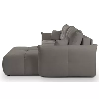 Rohová rozkládací sedací souprava CANMORE - tmavá šedá