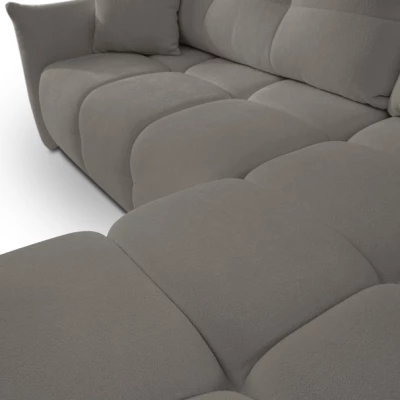 Rohová rozkládací sedací souprava CANMORE - tmavá šedá