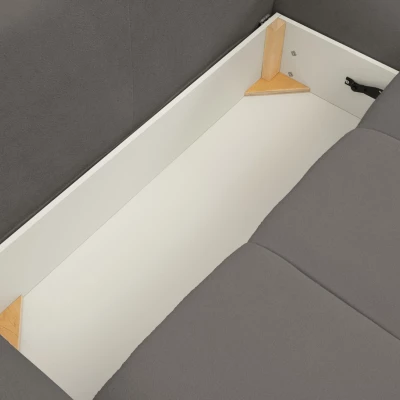 Rohová rozkládací sedací souprava CANMORE - tmavá šedá