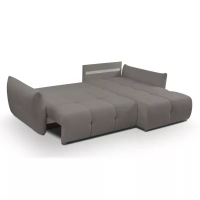 Rohová rozkládací sedací souprava CANMORE - tmavá šedá