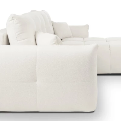 Rohová rozkládací sedací souprava CANMORE - smetanová