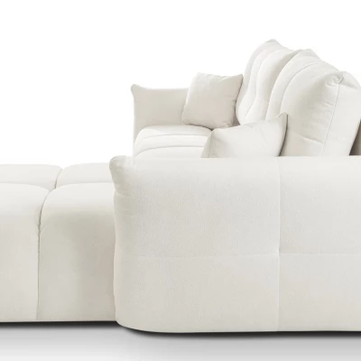 Rohová rozkládací sedací souprava CANMORE - smetanová