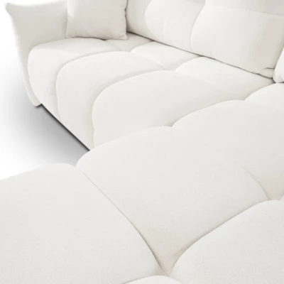 Rohová rozkládací sedací souprava CANMORE - smetanová