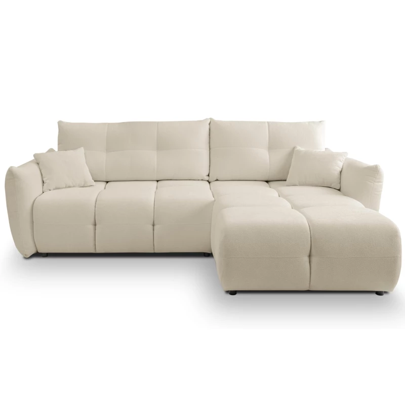Rohová rozkládací sedací souprava CANMORE - ecru