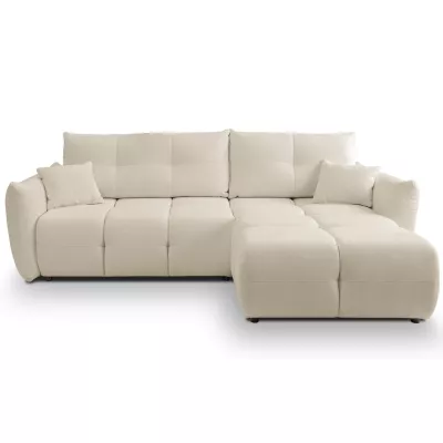 Rohová rozkládací sedací souprava CANMORE - ecru