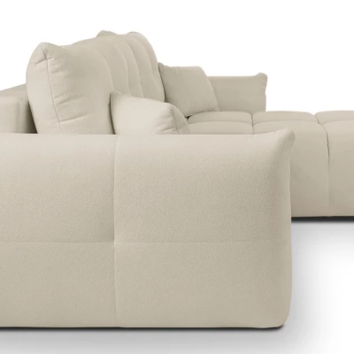 Rohová rozkládací sedací souprava CANMORE - ecru