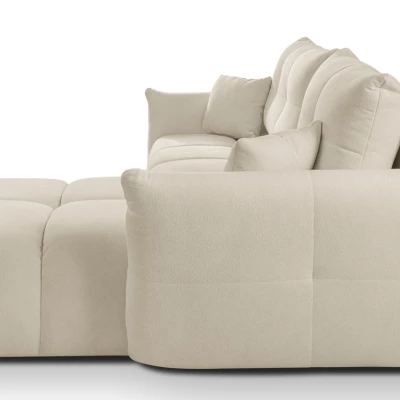 Rohová rozkládací sedací souprava CANMORE - ecru