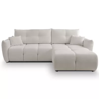 Rohová rozkládací sedací souprava CANMORE - světlá šedá