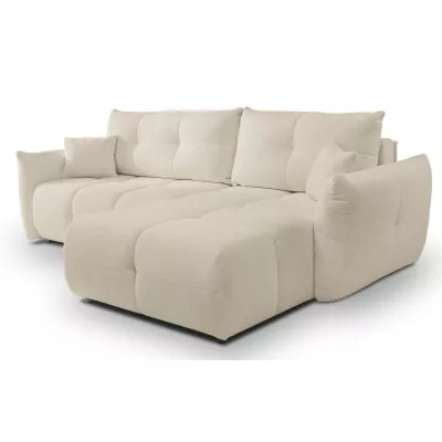 Rohová rozkládací sedací souprava CANMORE - ecru