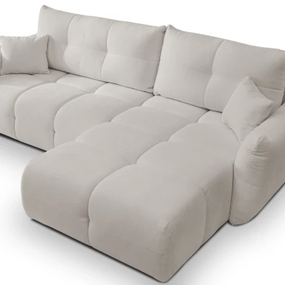 Rohová rozkládací sedací souprava CANMORE - světlá šedá