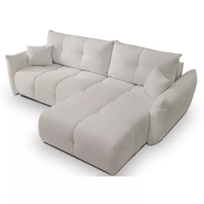 Rohová rozkládací sedací souprava CANMORE - světlá šedá