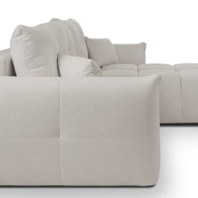 Rohová rozkládací sedací souprava CANMORE - světlá šedá