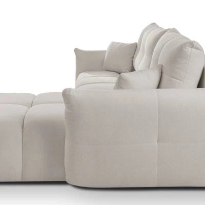 Rohová rozkládací sedací souprava CANMORE - světlá šedá